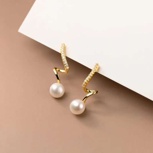 SOLARIS PEARL EARRING - Zaneil Luxe