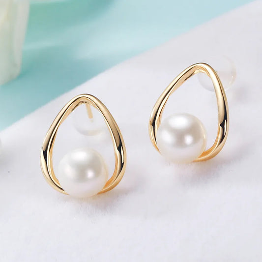 BIG PEARL STUD EARRING - Zaneil Luxe