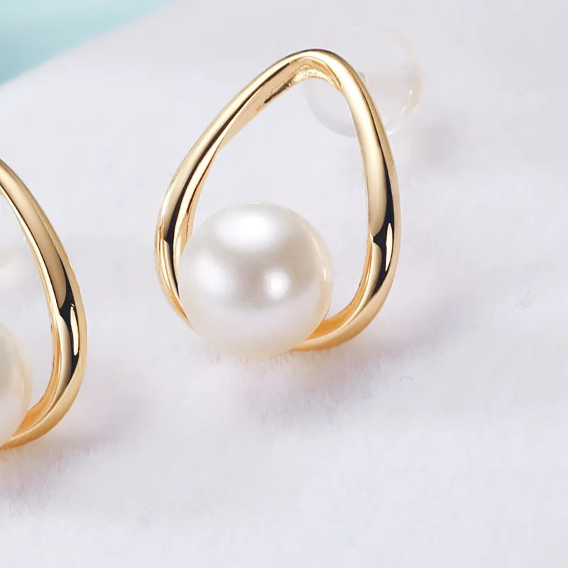 BIG PEARL STUD EARRING - Zaneil Luxe